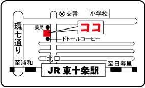 東十条駅前整骨院マップ